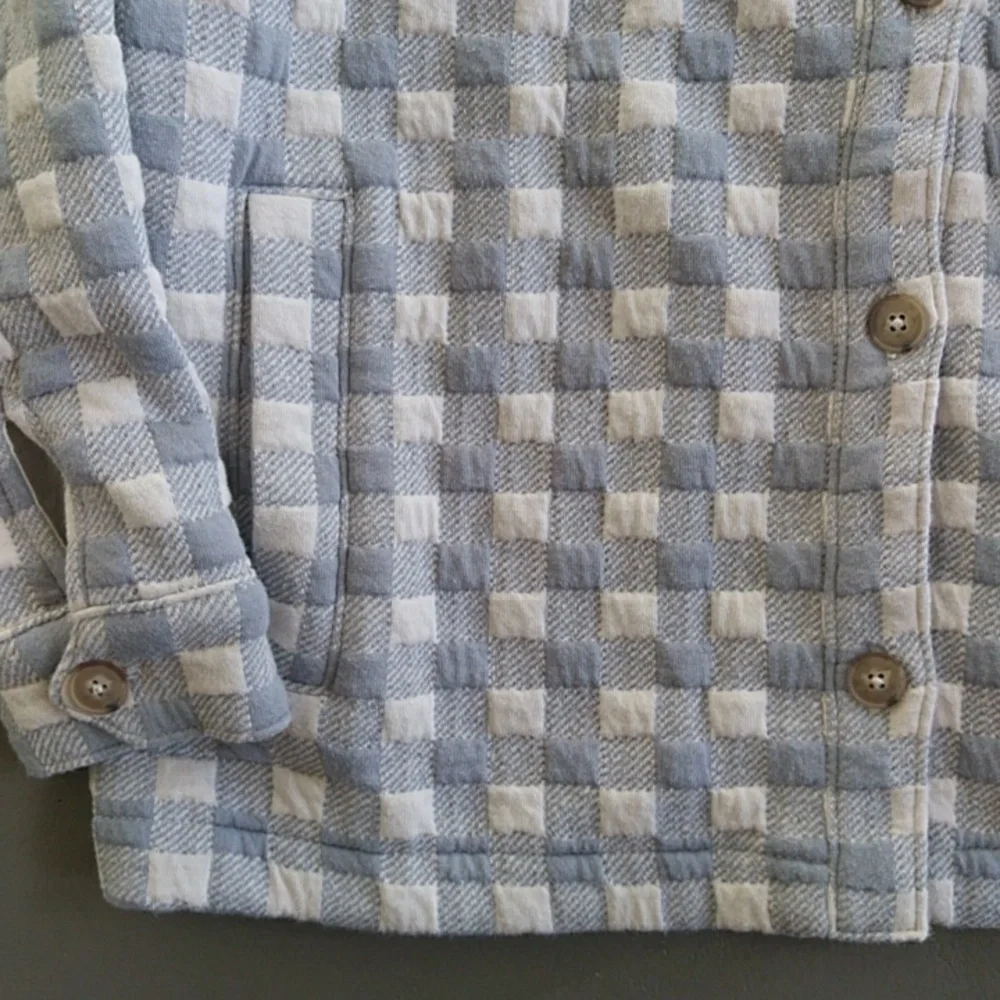 Madewell Gray Plaid Jacket - Picture 3 of 11